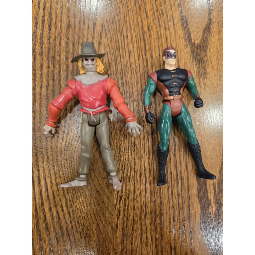 Robin & Scarecrow Vintage Action Figures Batman DC Comics 1993 /95